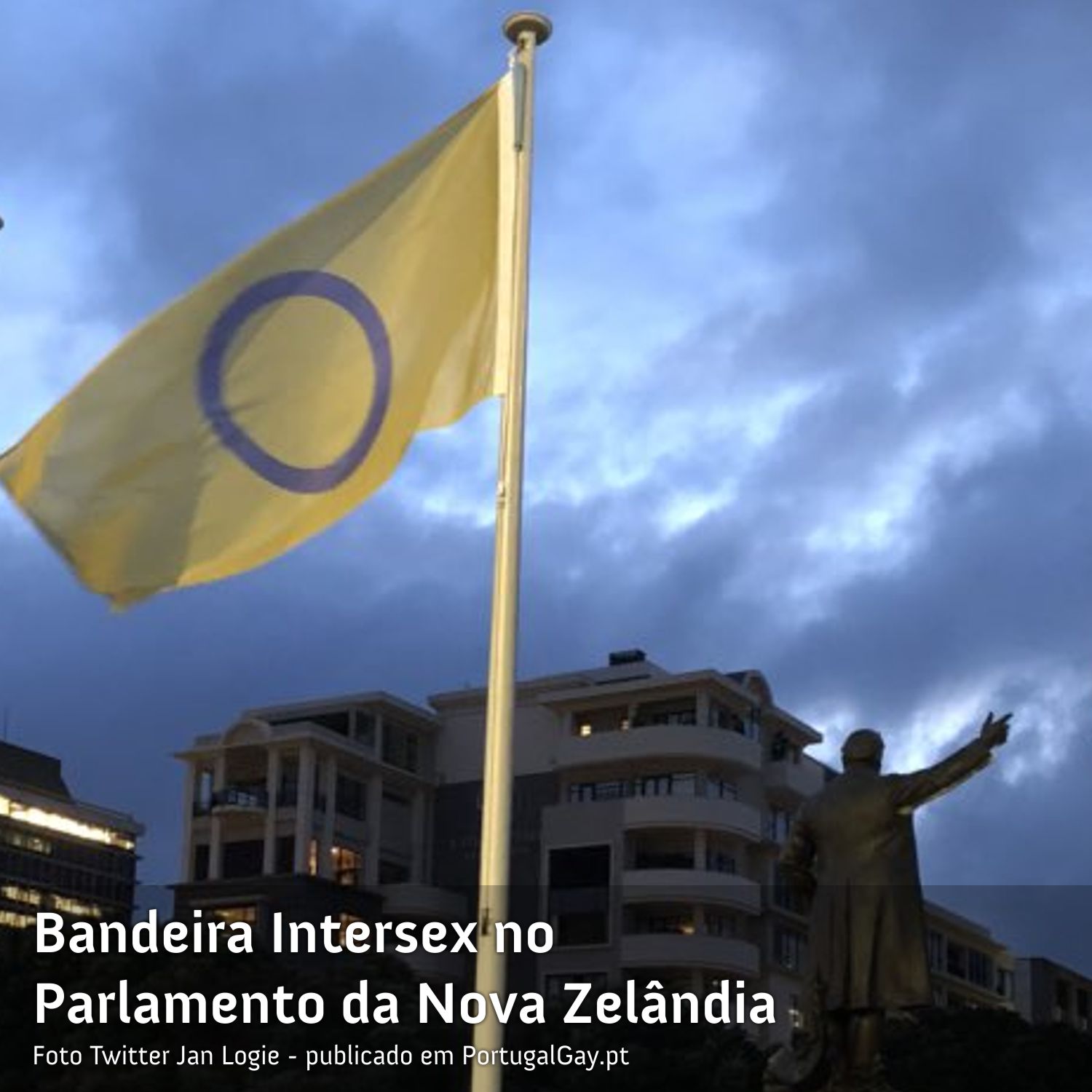 NOVA ZELÂNDIA: Primeiro país do mundo a desfraldar bandeira Intersex no Parlamento